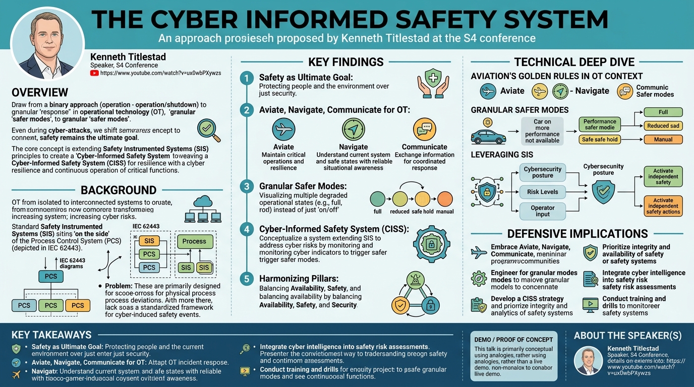 Visual summary for The Cyber Informed Safety System by Kenneth Titlestad