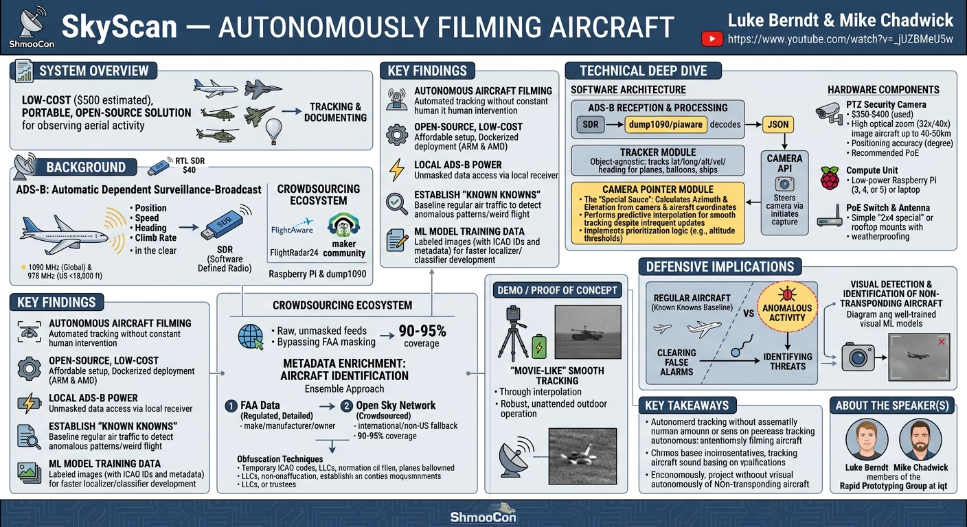 Visual summary for SkyScan — Autonomously Filming Aircraft by Luke Berndt, Mike Chadwick