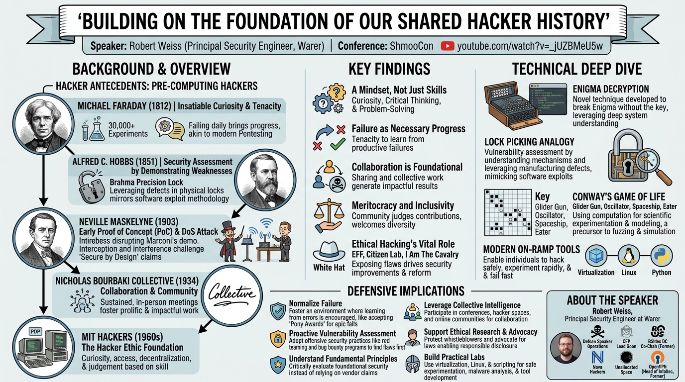 Visual summary for Building on the Foundation of our Shared Hacker History by Robert Weiss