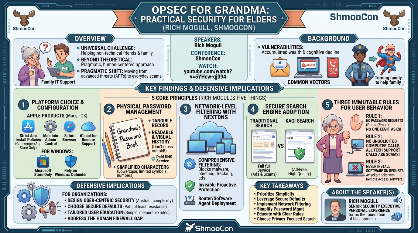 Visual summary for OpSec for Grandma by Rich Mogull