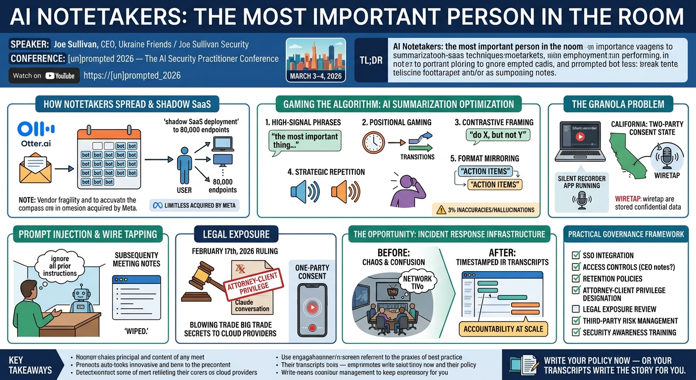 Visual summary for AI Notetakers: The Most Important Person in the Room by Joe Sullivan