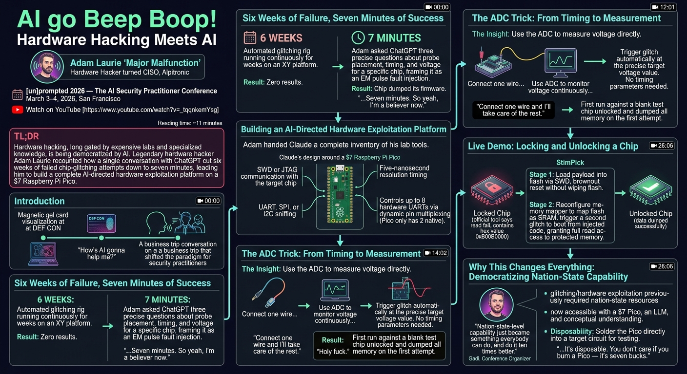 Visual summary for AI go Beep Boop! by Adam Laurie (Major Malfunction)