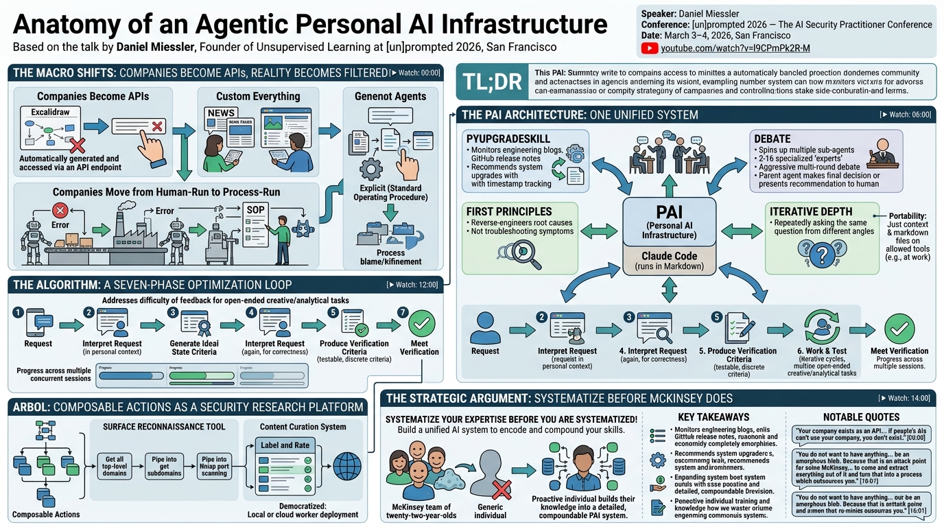 Visual summary for Anatomy of an Agentic Personal AI Infrastructure by Daniel Miessler