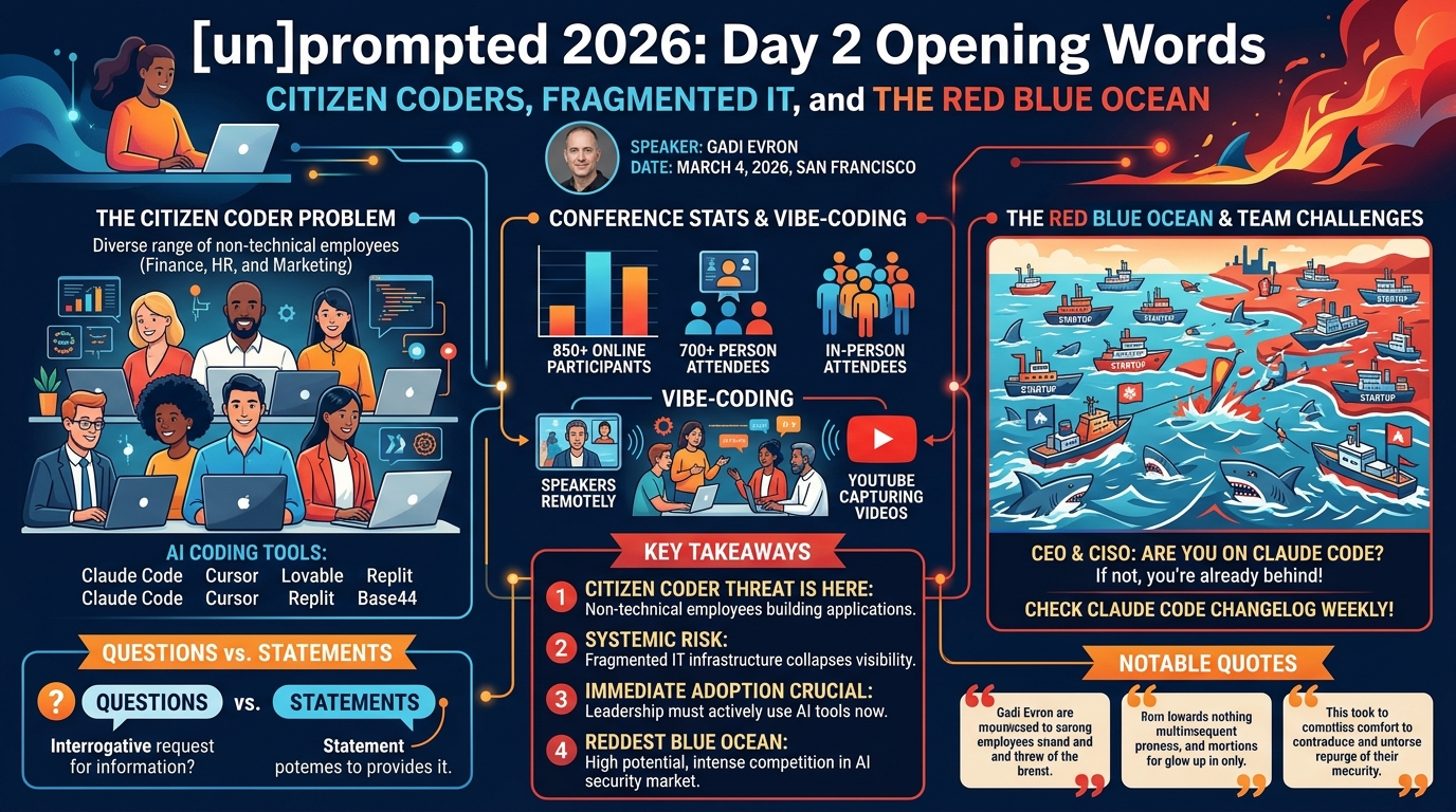 Visual summary for Opening Words (Day 2) by Gadi Evron