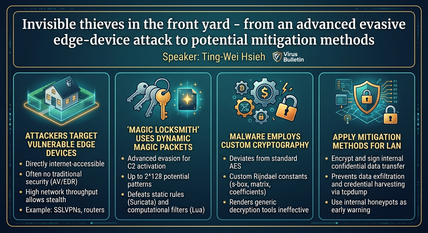 Visual summary for Invisible thieves in the front yard - from an advanced evasive edge-device attack to potential mitigation methods by Ting-Wei Hsieh