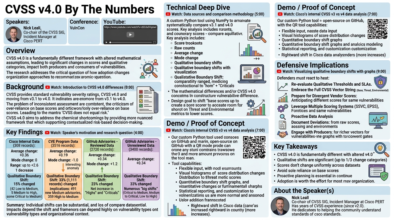 Visual summary for CVSS v4.0 By The Numbers by Nick Leali