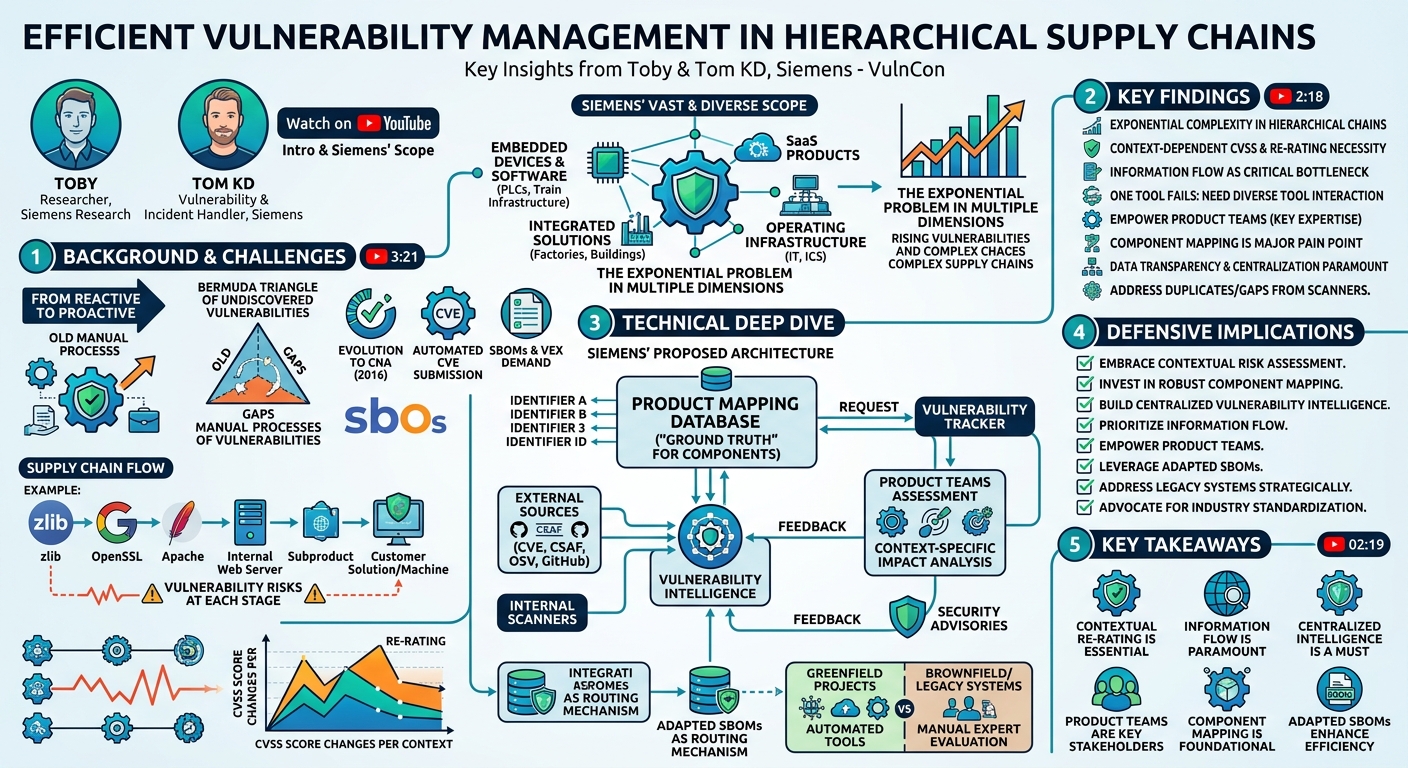 Visual summary for Efficient Vulnerability Management in Hierarchical Supply Chains by Toby, Tom KD