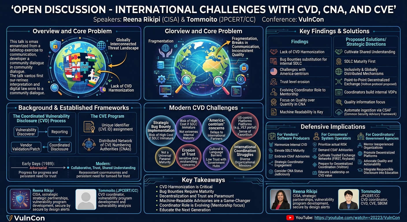 Visual summary for Open Discussion - International Challenges with CVD, CNA, and CVE by Reena Rikipi, Tommoito